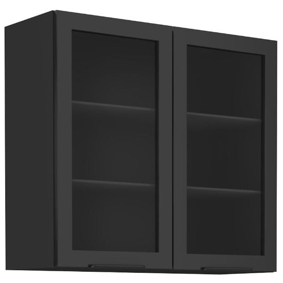 Obrazek Szafka kuchenna Siena czarny matowy 80gs-72 2f