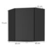 Obrazek Szafka kuchenna Siena czarny matowy 60x60 Gn-72 1f (45°)