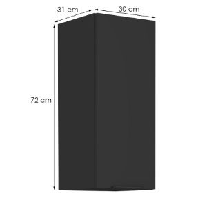 Obrazek Szafka kuchenna Siena czarny matowy 30g-72 1f