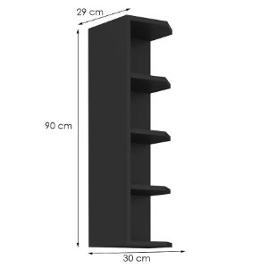 Obrazek Szafka kuchenna Siena/Monza/Arona czarny matowy 30g-90 Zak