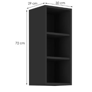 Obrazek Szafka kuchenna Siena/Monza/Arona czarny matowy 30g-72 Otw