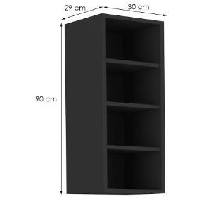 Obrazek Szafka kuchenna Siena/Monza/Arona czarny matowy 30g-90 Otw