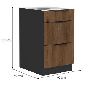 Obrazek Szafka kuchenna Monza orzech okapi 40d 3s bb