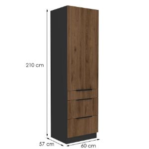 Obrazek Szafka kuchenna Monza orzech okapi 60dks-210 1f 3s