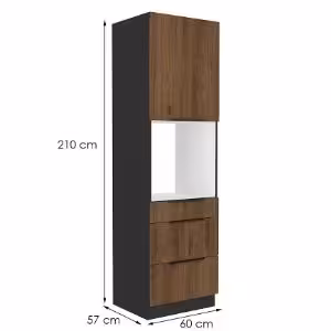 Obrazek Szafka kuchenna Monza orzech okapi 60dps-210 1f 3s