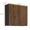 Obrazek Szafka kuchenna Monza orzech okapi 80g-90 2f