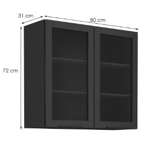 Obrazek Szafka kuchenna Monza orzech okapi 80gs-72 2f
