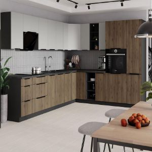 Obrazek Szafka kuchenna Monza orzech okapi 60x60 Gn-90 1f (45°)