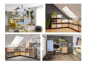 Obrazek Regał Arka S1 hikora naturalna