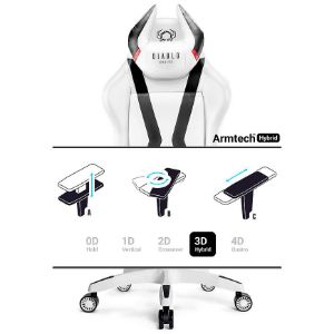 Obrazek Fotel Gamingowy Normal Diablo X-Horn 2.0 Biały/Czarny