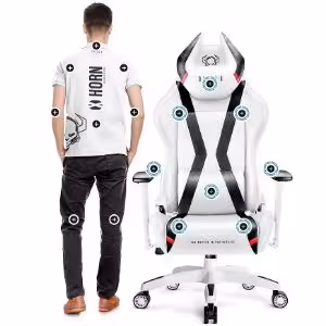 Obrazek Fotel Gamingowy King Diablo X-Horn 2.0 Biały/Czarny