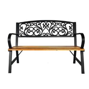 Obrazek Ławka ogrodowa ze wzorem