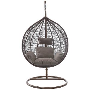 Obrazek Fotel wiszący Izeda brązowy z poduszką