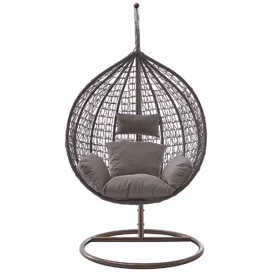 Obrazek Fotel wiszący Izeda brązowy z poduszką