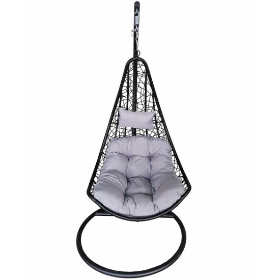 Obrazek Fotel wiszący Murcia czarny z poduszką