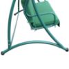 Obrazek Huśtawka ogrodowa zielona z poduszką
