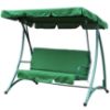 Obrazek Huśtawka ogrodowa zielona z poduszką