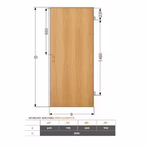Obrazek Drzwi wewnętrzne Norma Decor 1 80L Dąb Europejski KL