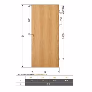 Obrazek Drzwi wewnętrzne Norma Decor 1 90L Dąb Europejski KL