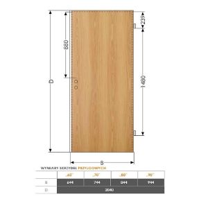 Obrazek Drzwi wewnętrzne Tavilo 3 80L Dąb Europejski KL