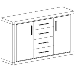 Obrazek Komoda Dallas D1 dąb truflowy