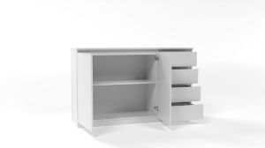 Obrazek Komoda szeroka Asti K2D4S biały