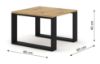 Obrazek Podwójny Stolik kawowy Alston M 60x60 cm dąb artisan