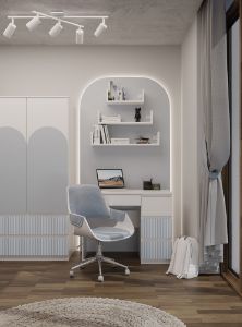 Obrazek Biurko M prawe niebieski