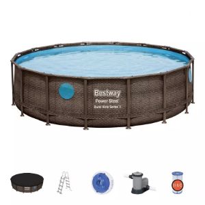 Obrazek Basen stelażowy z pompą 4.88x1.22m