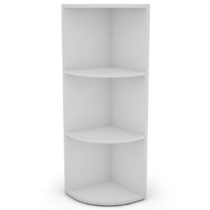 Obrazek Regał KIKI narożny biały 2 półki