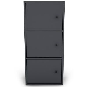 Obrazek Regał KIKI grafit 2 półki 3 drzwi