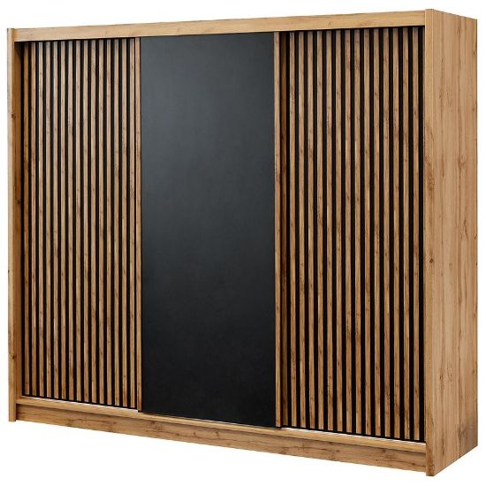 Obrazek Szafa London 250 dąb wotan/czarny