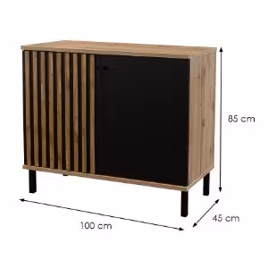 Obrazek Komoda London D2 dąb wotan/czarny