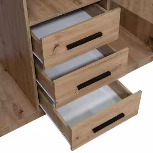 Obrazek Szafa Kos D3 dąb artisan/lustro