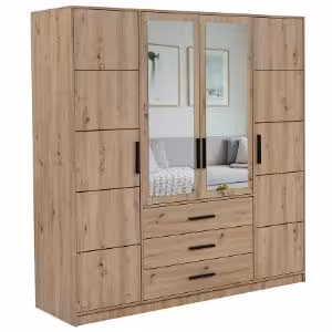 Obrazek Szafa Kos D4 dąb artisan/lustro