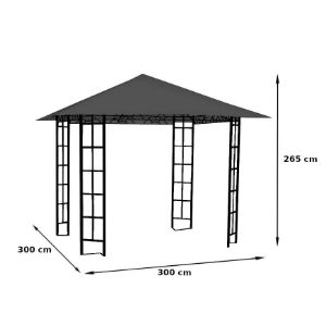 Obrazek Pawilon ogrodowy 3x3x2,65m beżowy