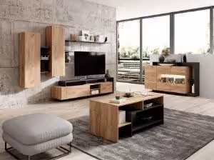 Obrazek Meblościanka Alva dąb craft/antracyt