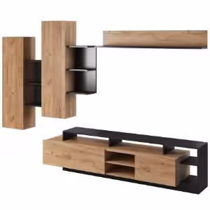 Obrazek Meblościanka Alva dąb craft/antracyt