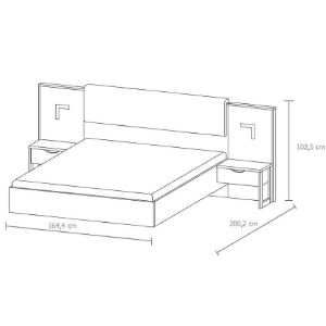 Obrazek Łóżko 160 Arden dąb sand grande/matera