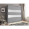 Obrazek Szafa Maja II 200 Grafit Z 2 Pasami Lustra