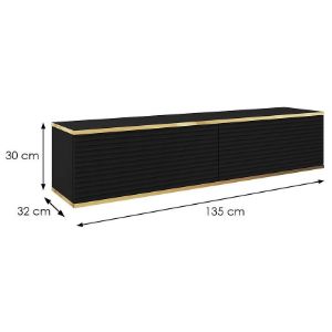 Obrazek Szafka RTV Oro 135 MDF czarny
