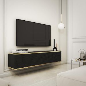 Obrazek Szafka RTV Oro 135 MDF czarny