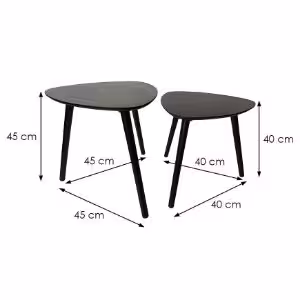 Obrazek Zestaw stolików Fenix czarny