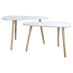 Obrazek Zestaw stolików Frej biały/dąb naturalny