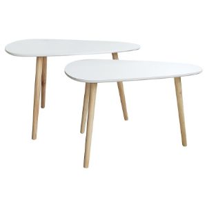 Obrazek Zestaw stolików Frej biały/dąb naturalny