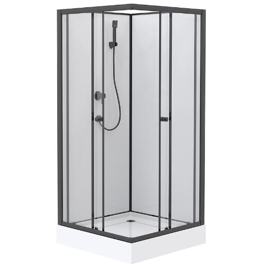 Obrazek Kabina prysznicowa kwadratowa Elize 80x80x200 black