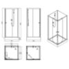 Obrazek Kabina prysznicowa kwadratowa Elize 90x90x200 black