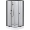 Obrazek Kabina prysznicowa półokrągła Elize 80x80x200 black