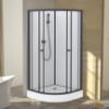 Obrazek Kabina prysznicowa półokrągła Elize 90x90x200 black