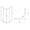 Obrazek Kabina prysznicowa kwadratowa Mika 80x80x190 black